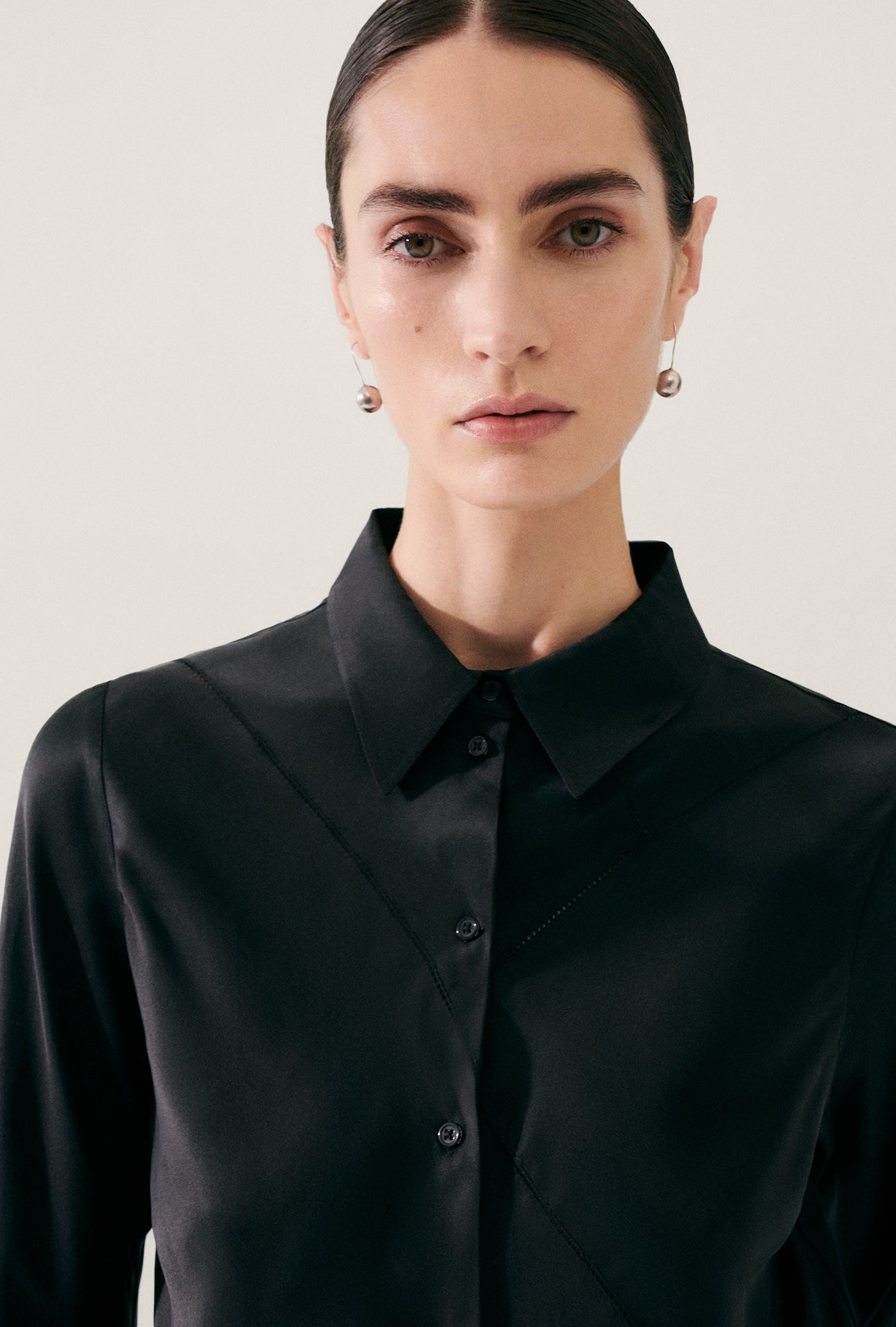 Chemise Splice Coupe Biais Noire