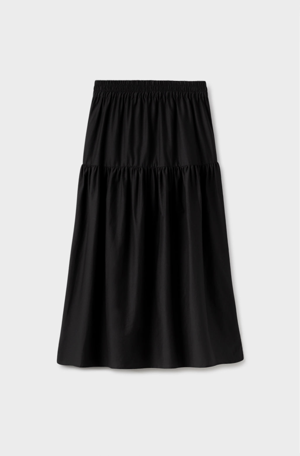 Jupe 80S en coton et soie noire