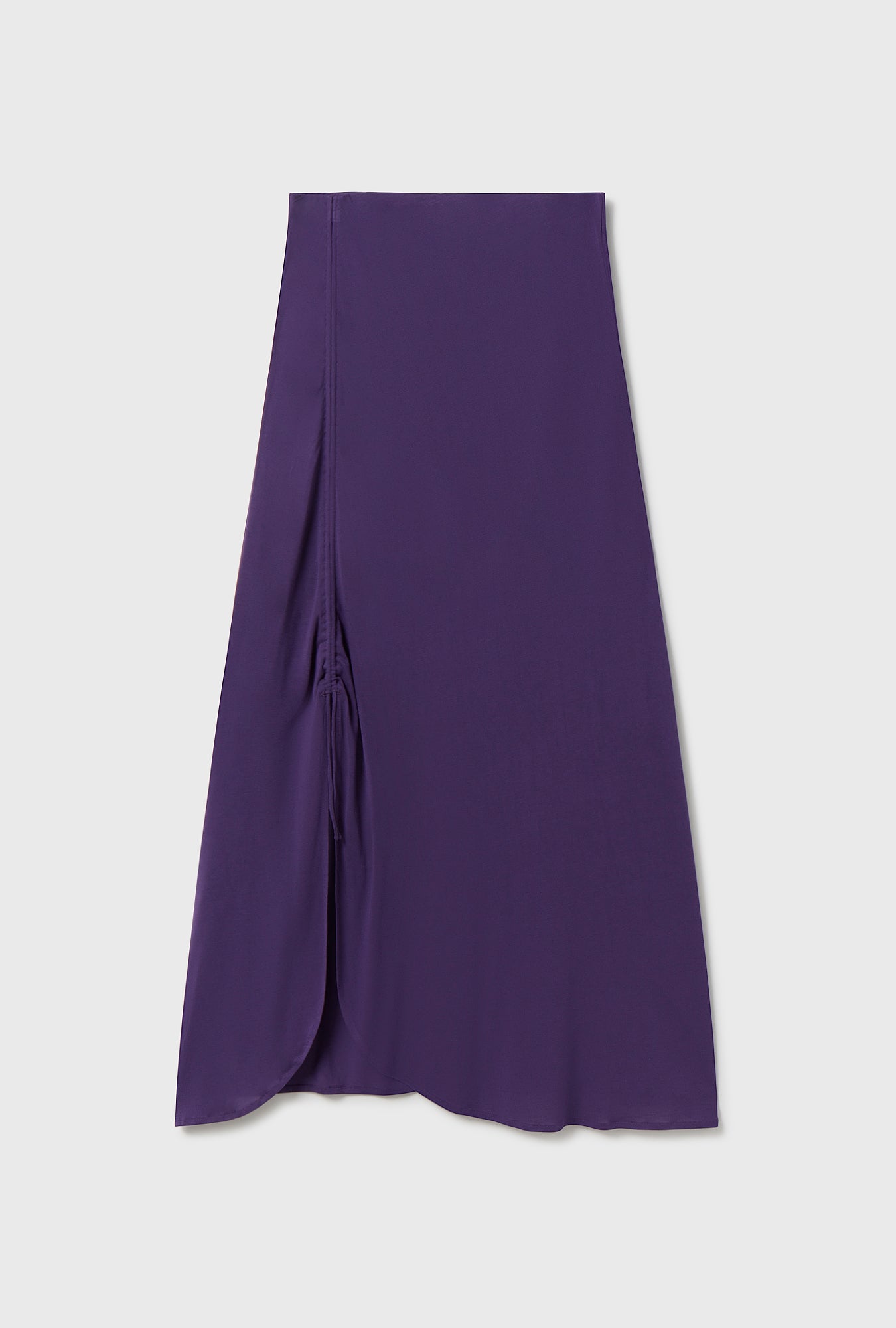 Jupe froncée en jersey modal, coloris prune