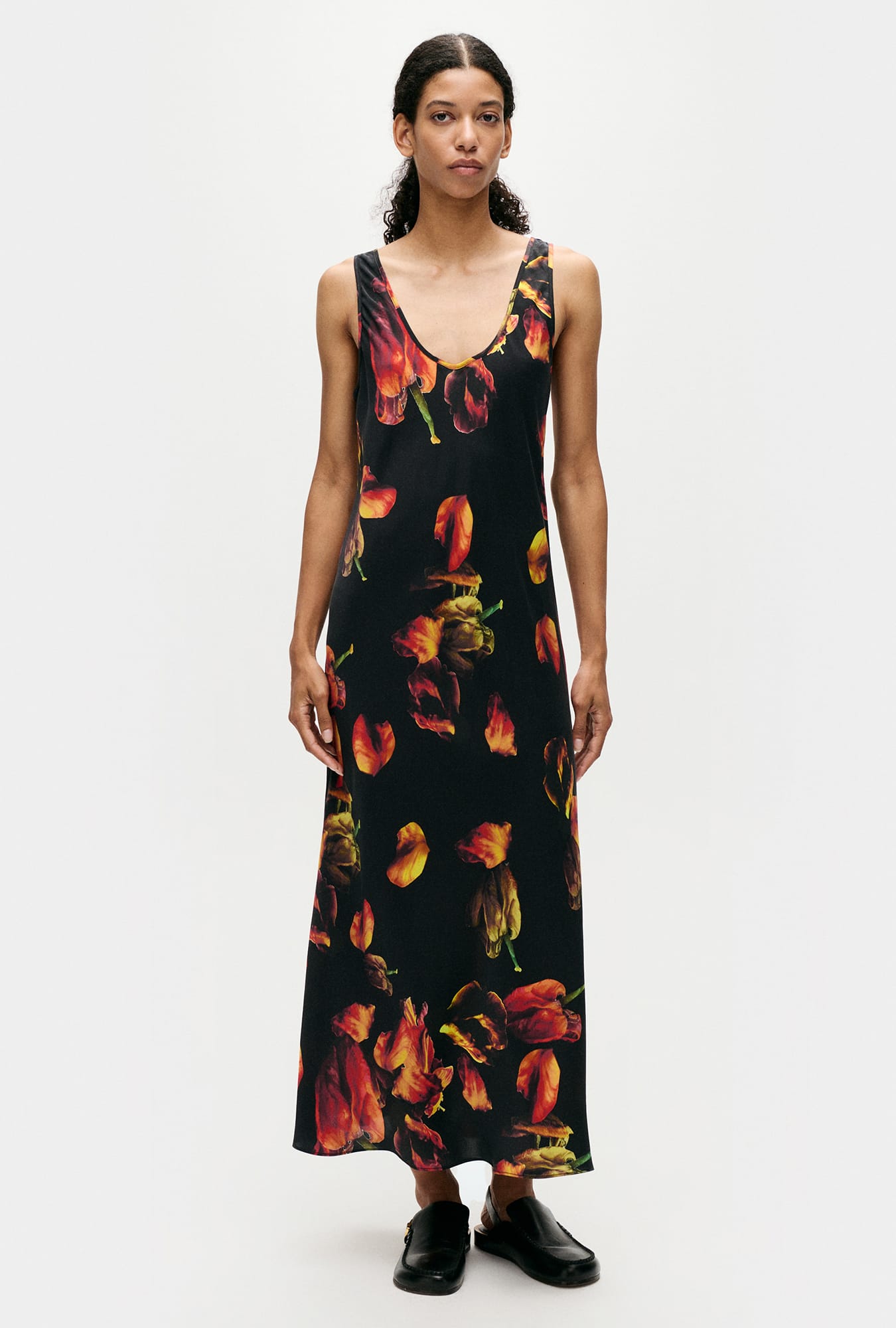 Robe col rond Tulipa noire