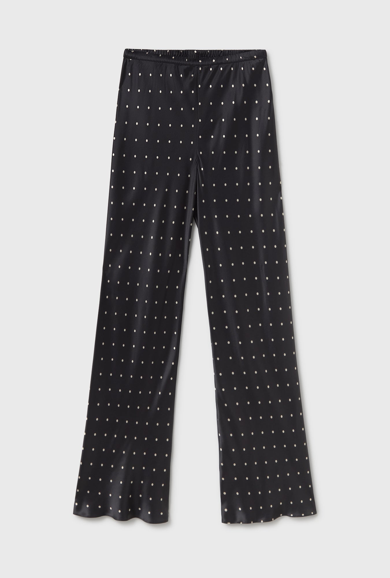 Pantalon coupé en biais à petits pois