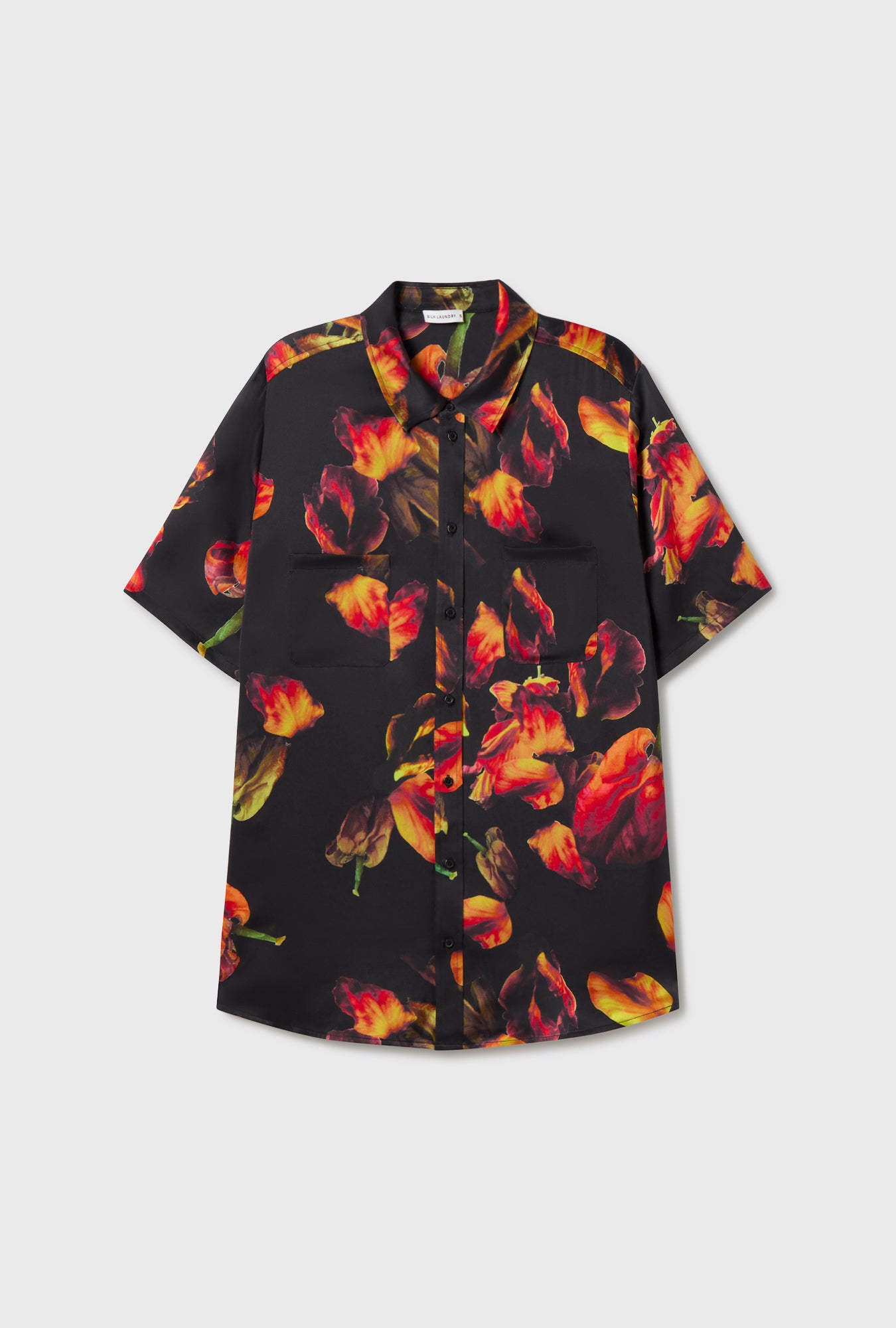 Chemise Boyfriend Manches Courtes Tulipa Noire