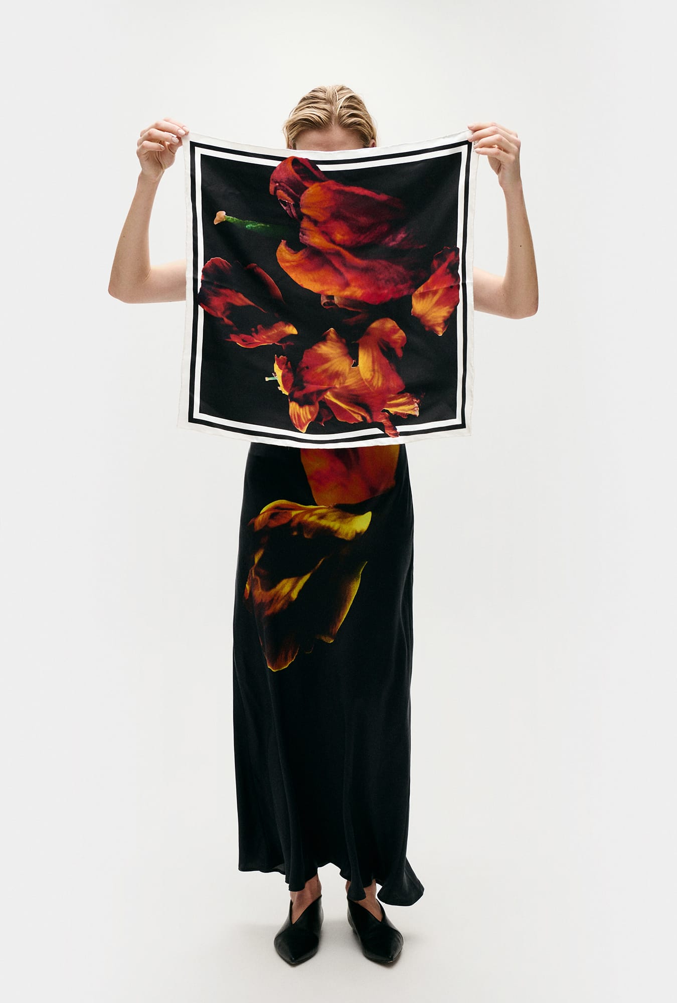 Écharpe en sergé Tulipa noire