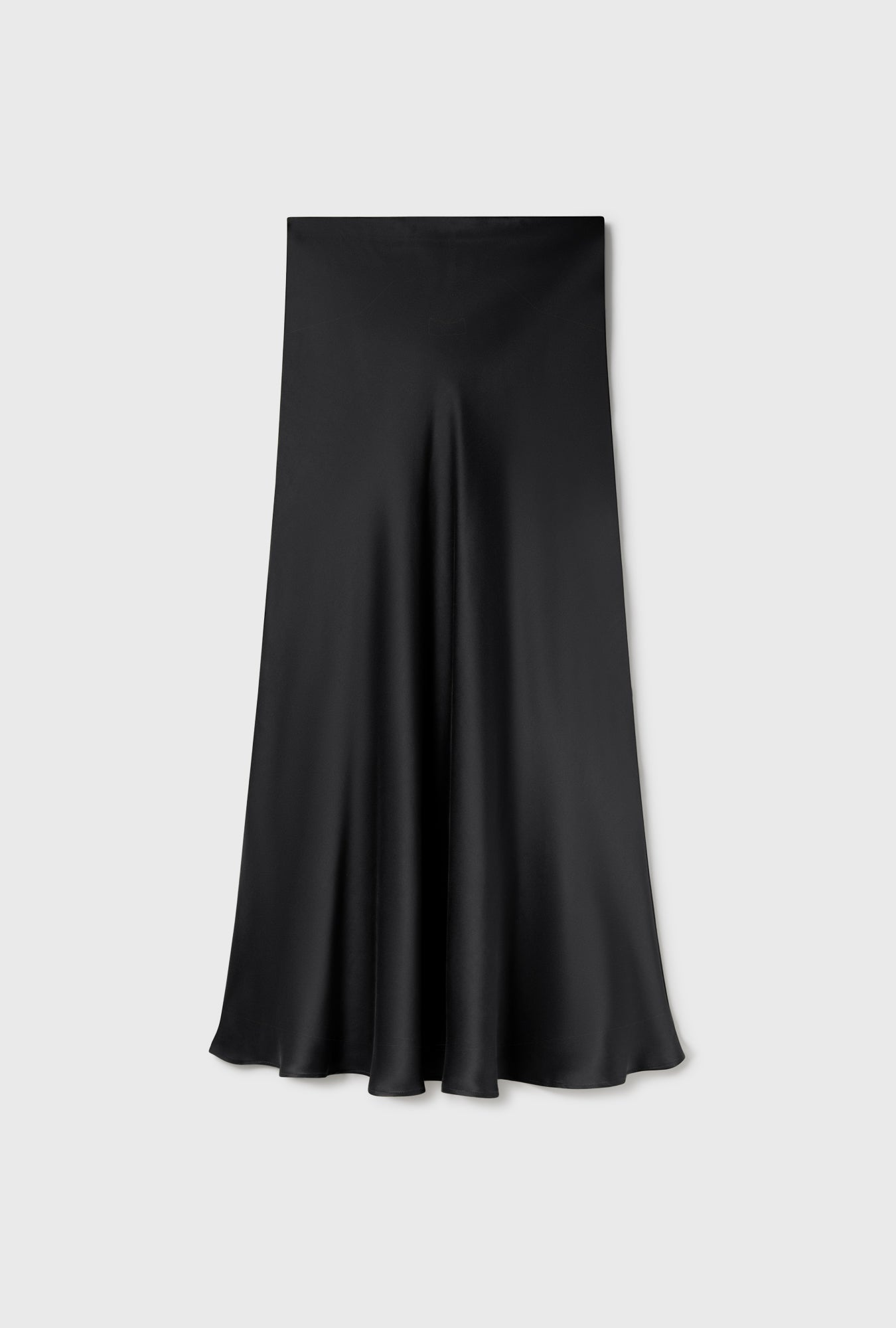 Long Bias Cut Skirt Black