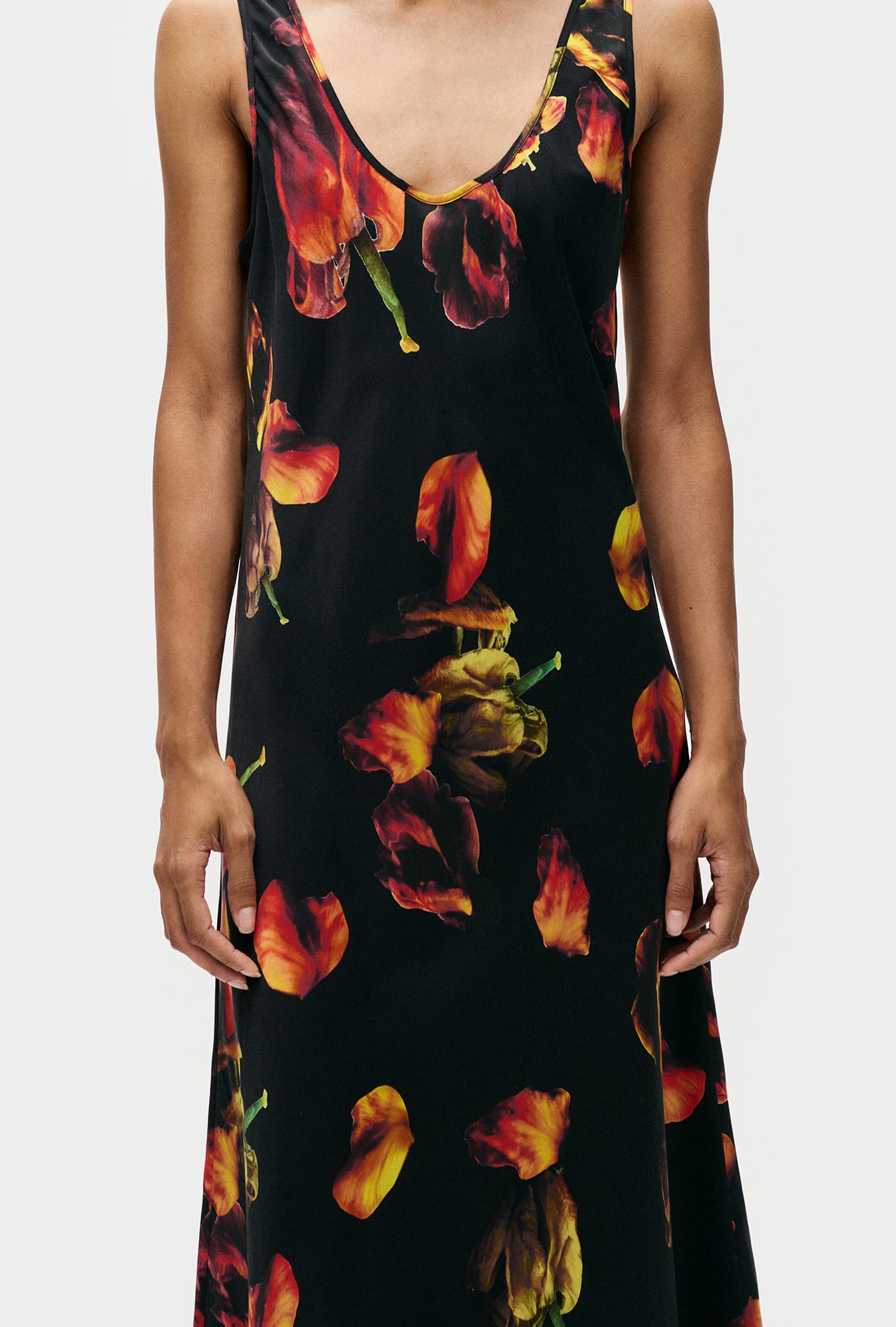Robe col rond Tulipa noire