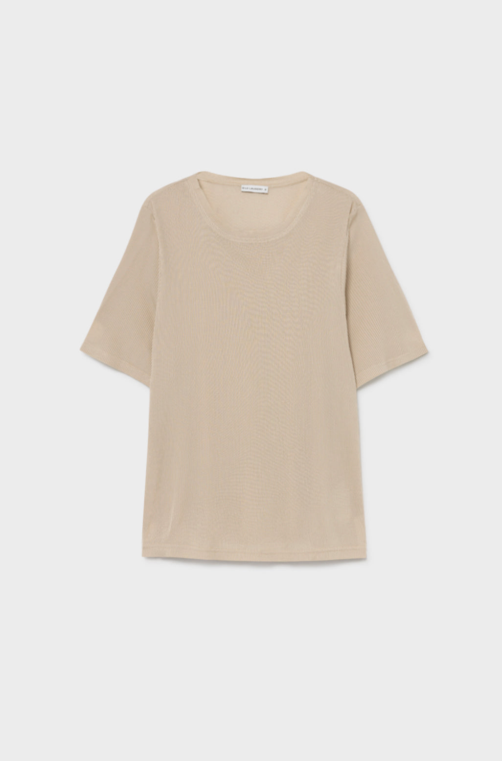 T-shirt côtelé Noisette