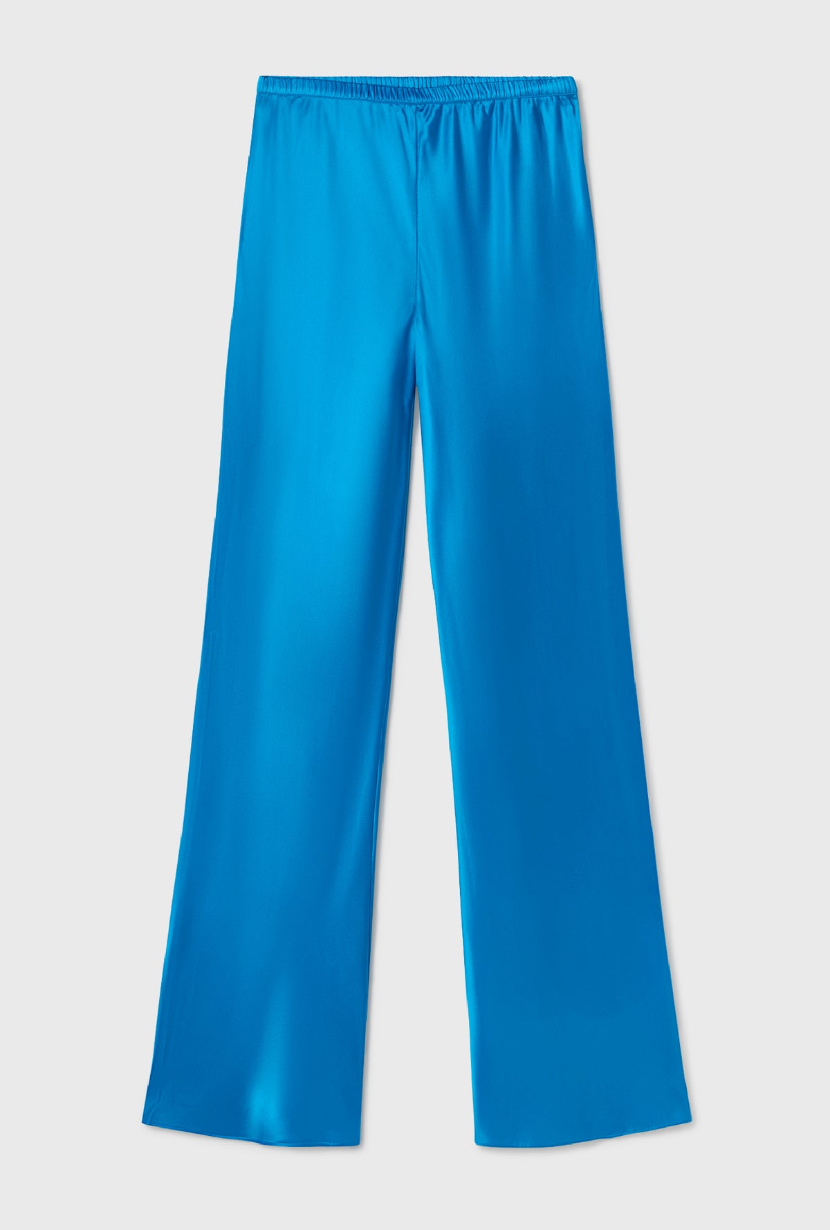 Pantalon coupe en biais bleu côtier