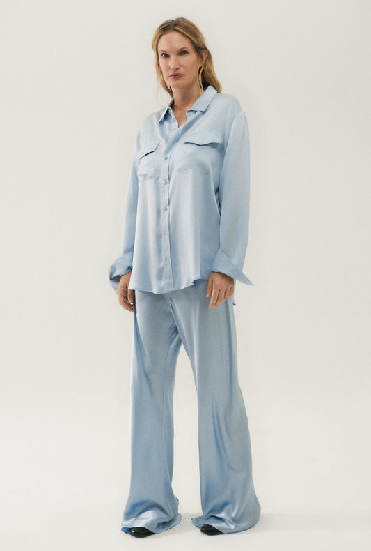 Chemise boyfriend ciel