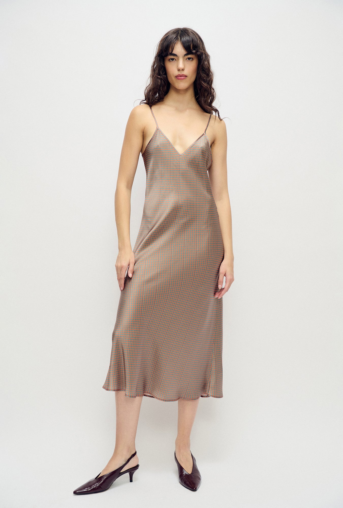 Robe nuisette à carreaux des années 90