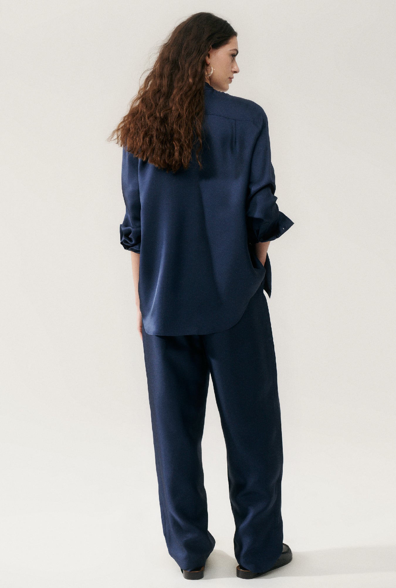 Chemise Boyfriend en twill Midnight