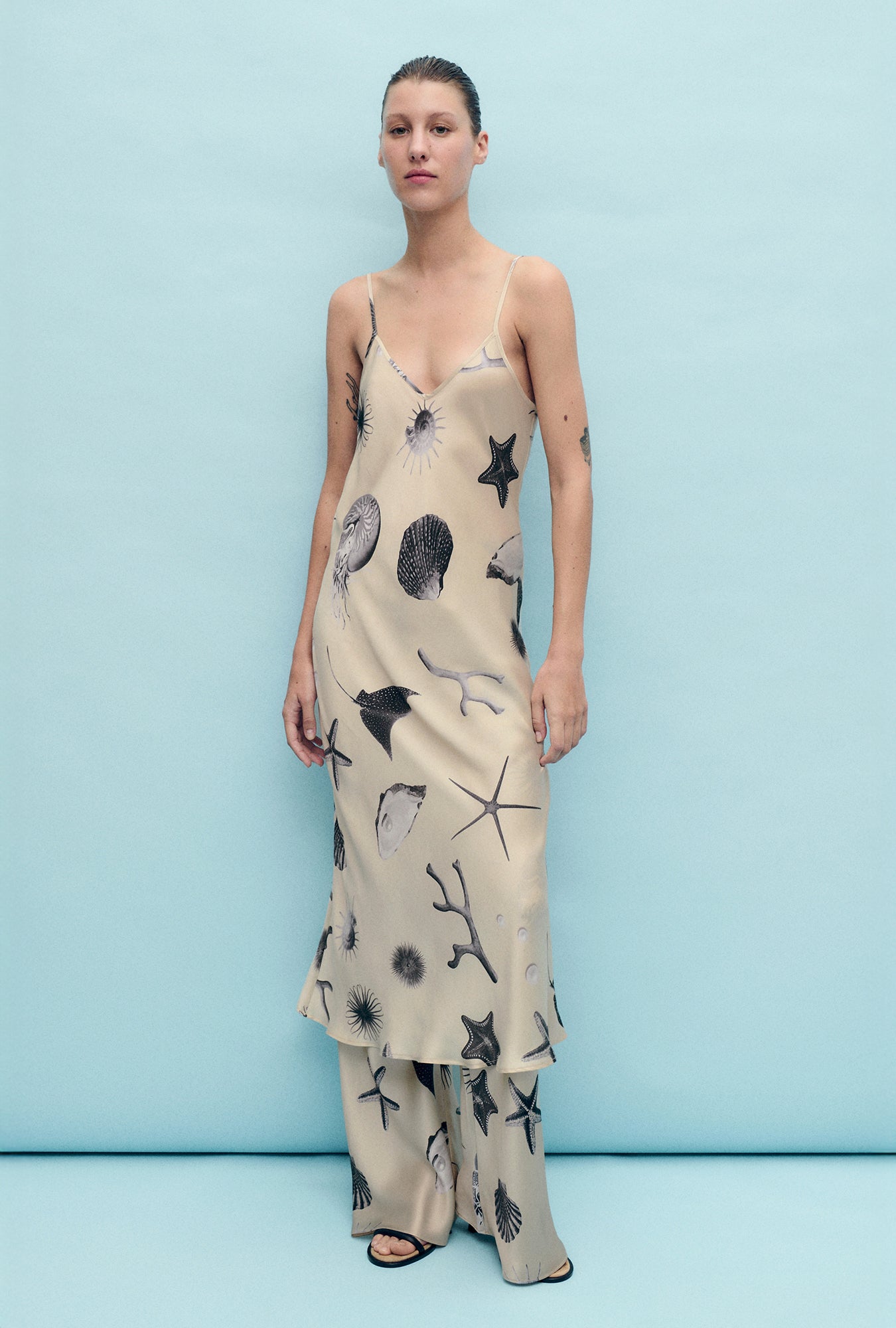Robe nuisette années 90 coquillages