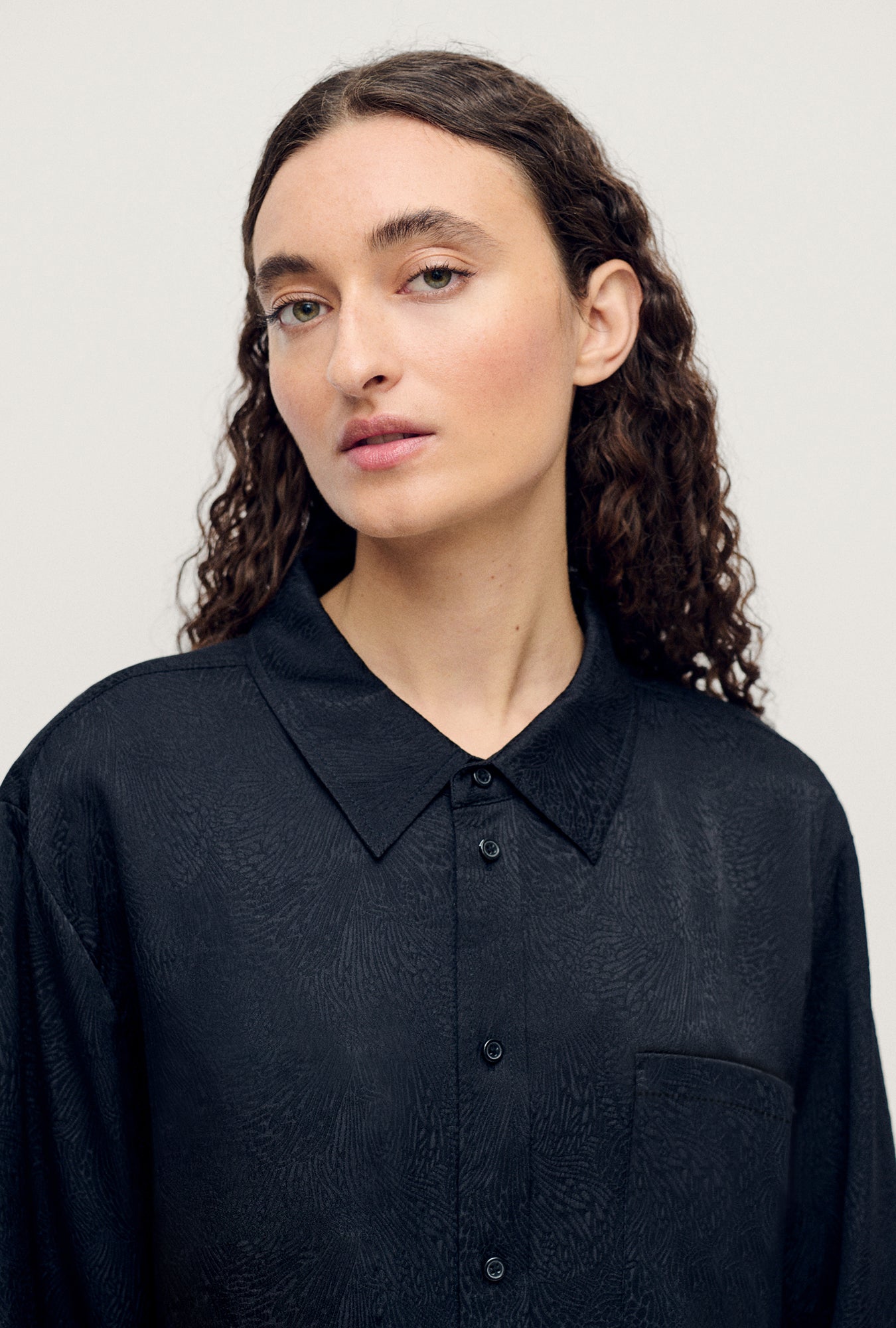 Chemise Boyfriend Jacquard Corail