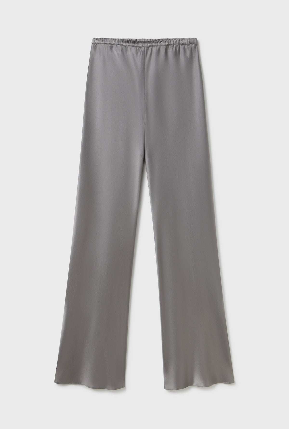 Pantalon coupe en biais gris perle