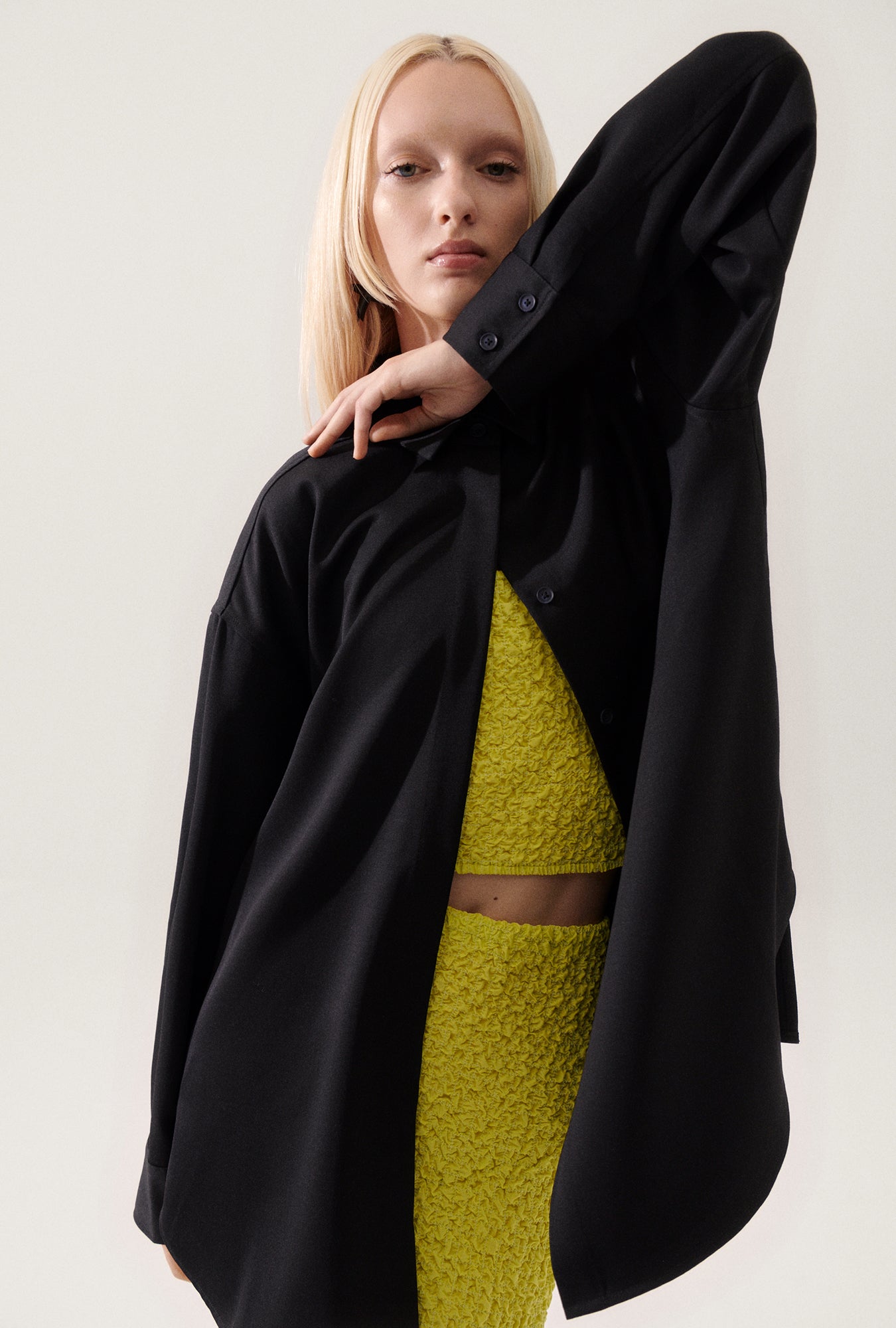 Surchemise en laine noire