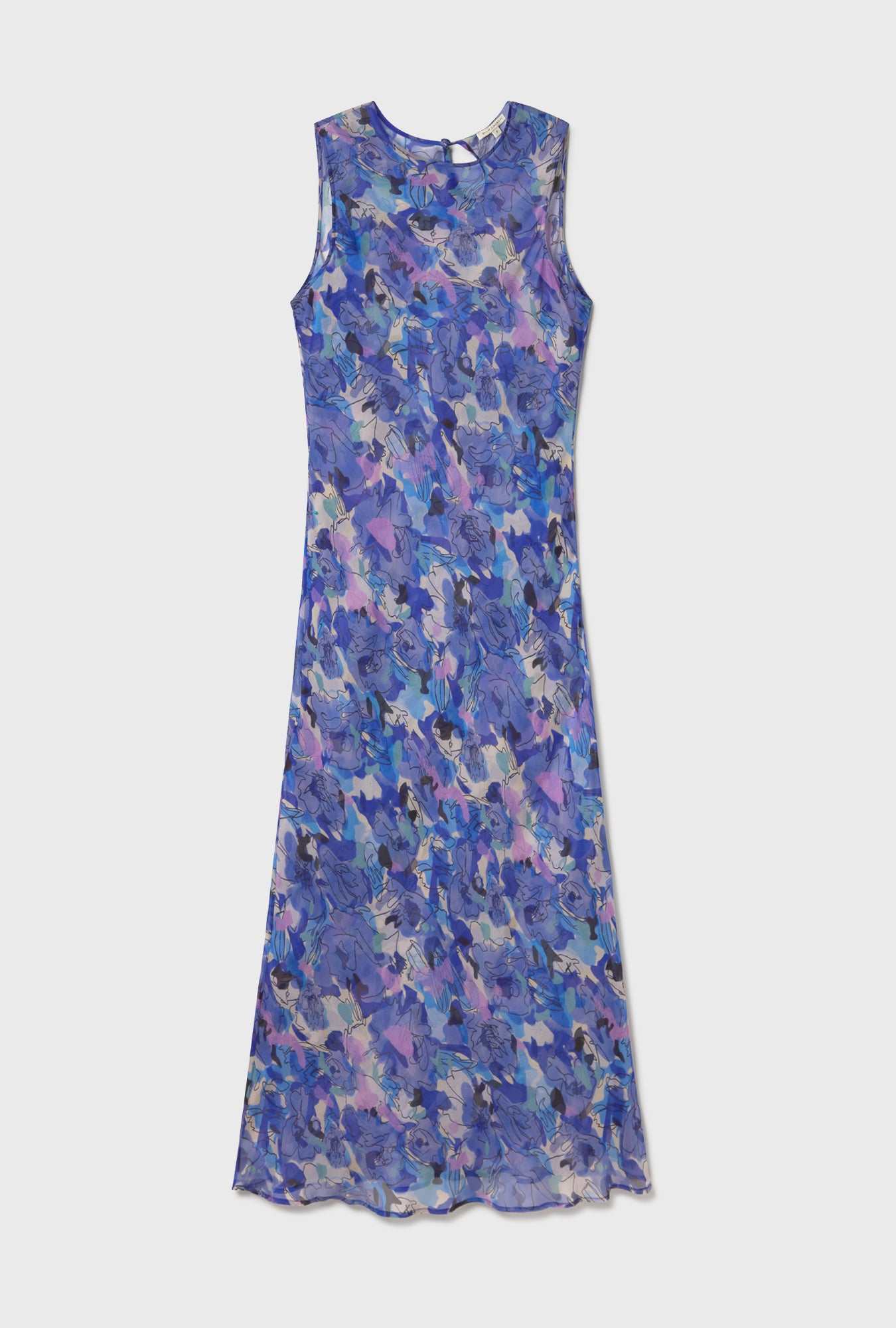 Robe Rasa en mousseline fleurie bleuet
