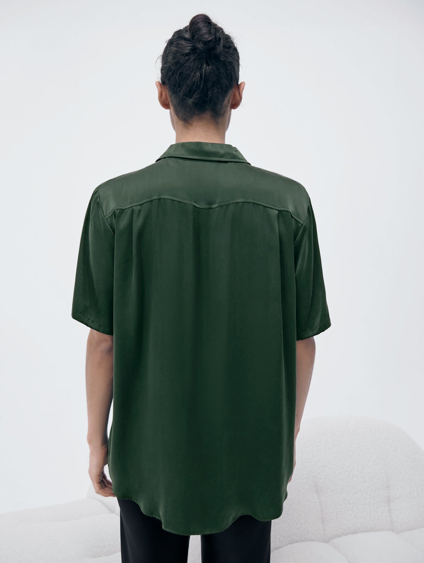 Chemise Boyfriend à Manches Courtes Cèdre