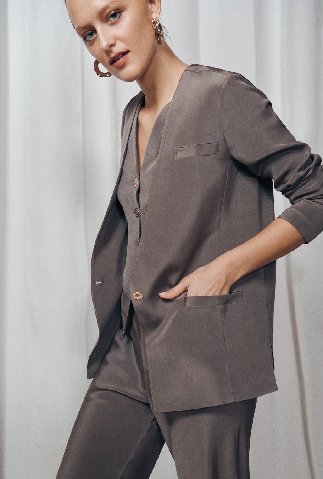 Veste sans col CDC Cinder