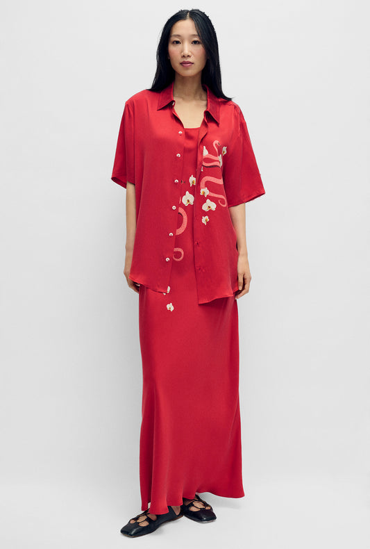 Chemise Boyfriend Manches Courtes Année du Serpent