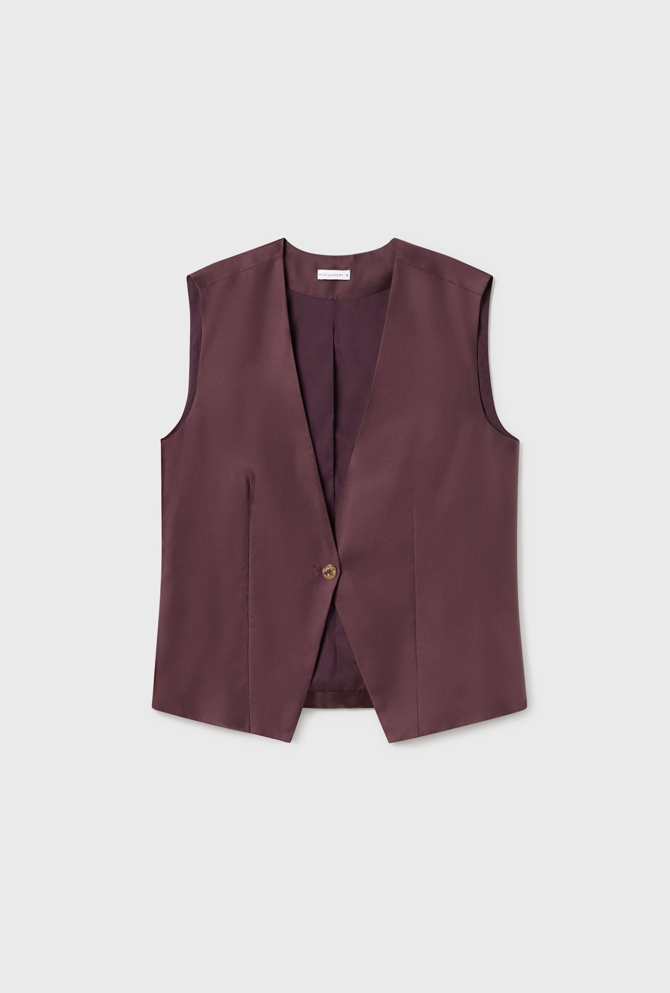 Gilet Ample en Twill Cacao