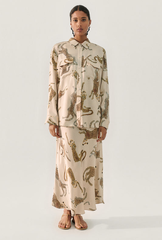 Chemise de petit ami Jaguars Noisette