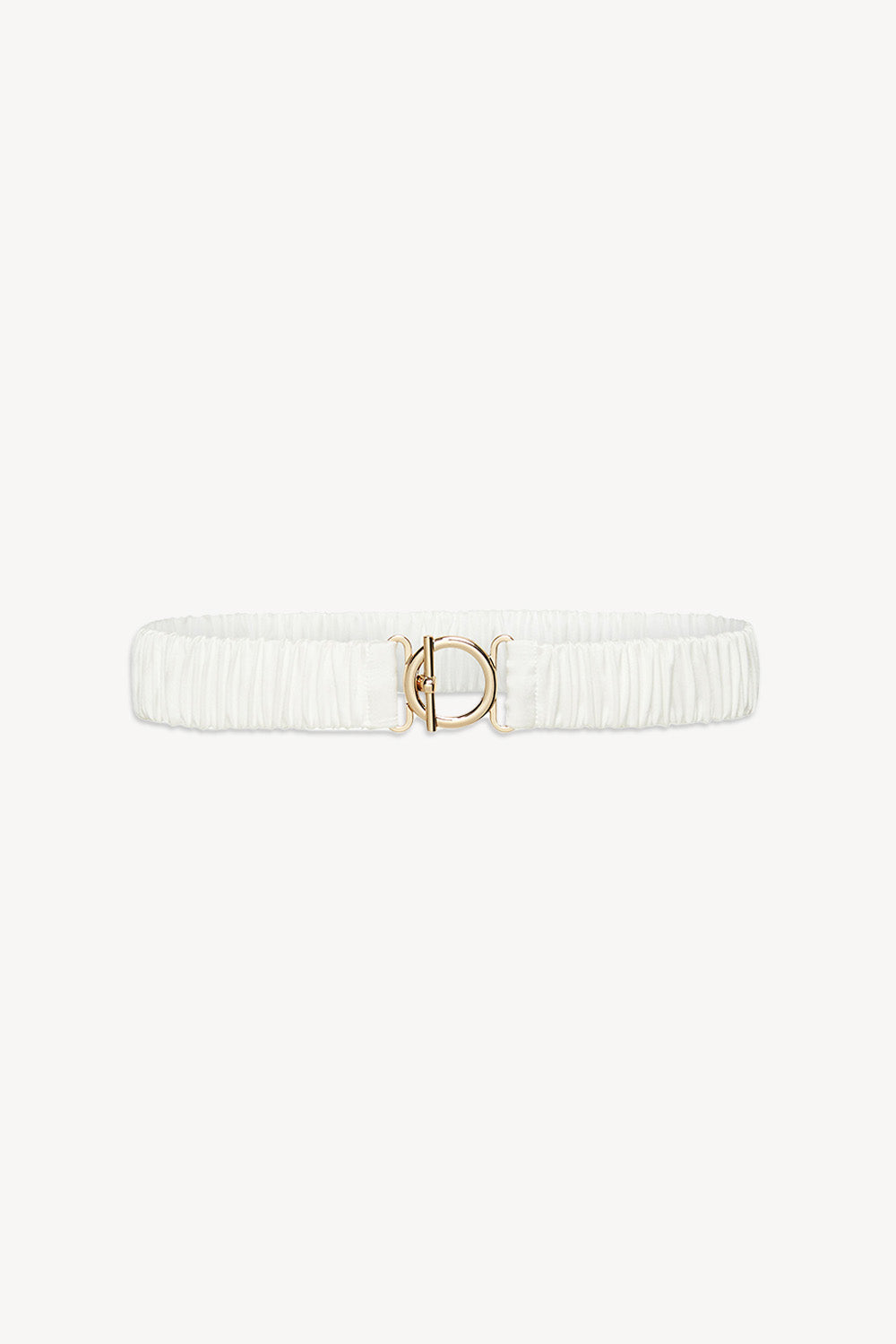 Ceinture Blanche avec Fermoir en T