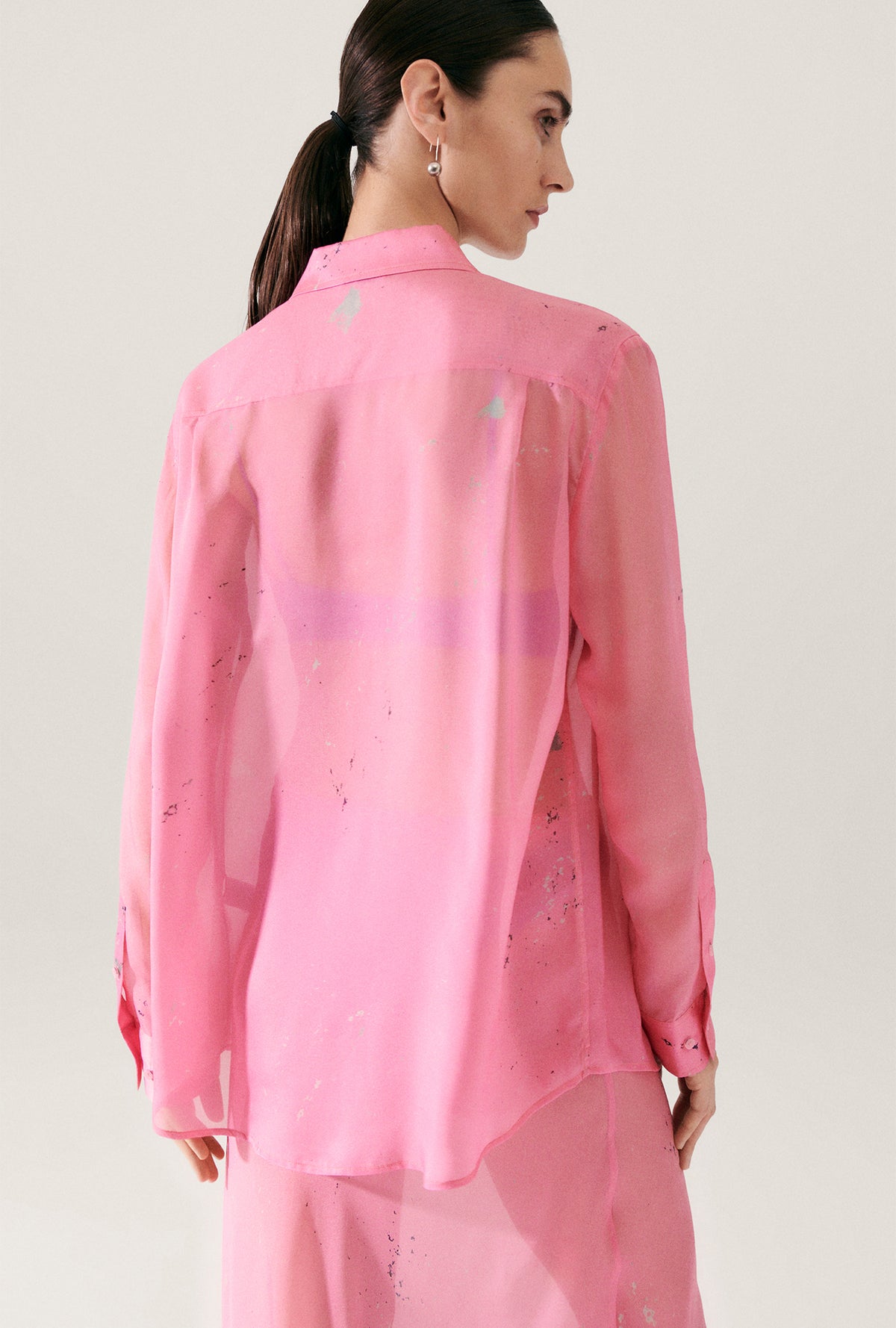 Chemise Boyfriend en mousseline délavée Hog Wash