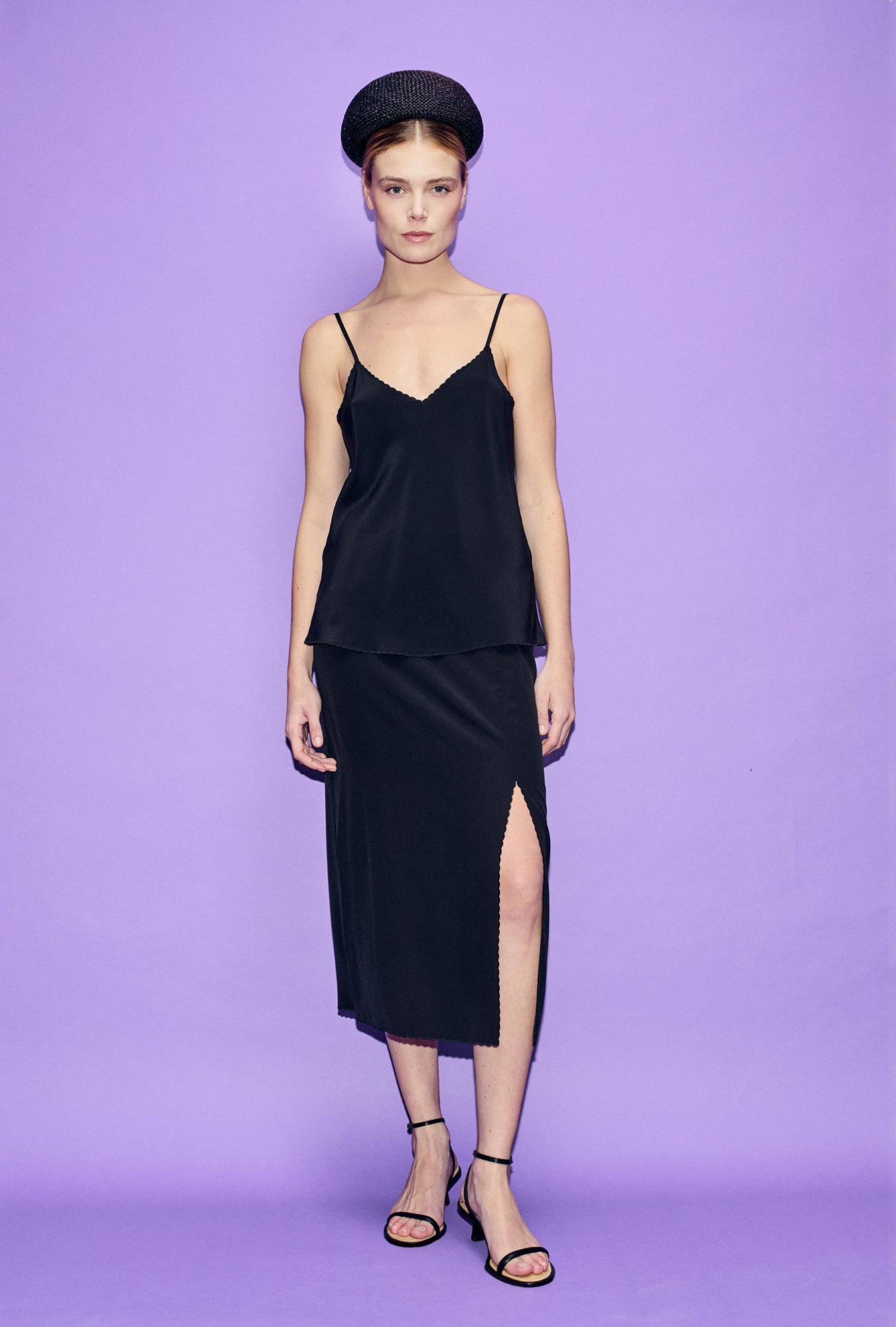 CDC Bias Cut Cami Black