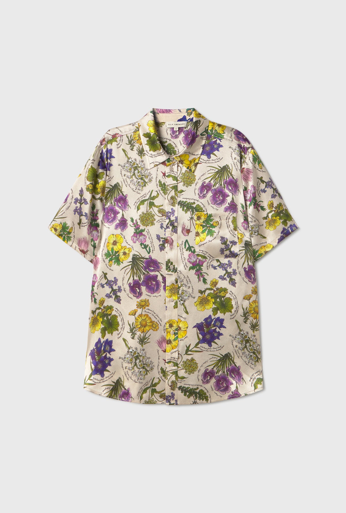 Short Sleeve Boyfriend Shirt Endangered Flowers